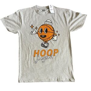 Light Grey Retro Basketball Tee